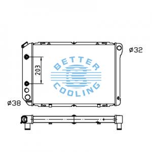 All Aluminum Radiator For International / Navistar   4900 Series, Ups Trucks Dpi: