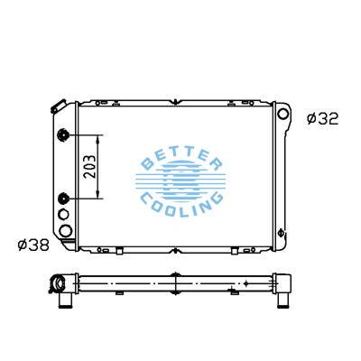 All Aluminum Radiator For Ford Cougar/xr7 At Dpi:556