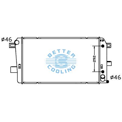 All Aluminum Radiator For Ford  Dpi: