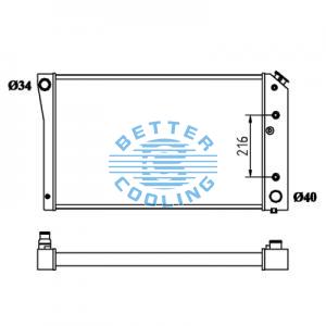 All Aluminum Radiator For Av Agricultural Vehicles Dpi: