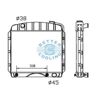 All Aluminum Radiator For Gm 6cy Bel-air At Dpi: