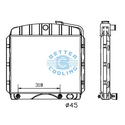 All Aluminum Radiator For Gm Cy Bel-air At Dpi:
