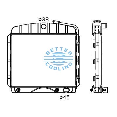 All Aluminum Radiator For Gm C V8 Bel-air At Dpi: