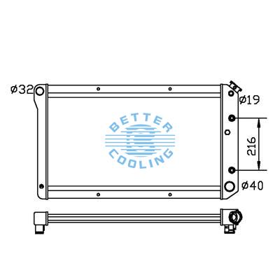 All Aluminum Radiator For Gm Ddelta 88/royale Dpi:168