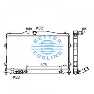 All Aluminum Radiator For Mazda Pickup/2200 Petrol  Mt Dpi: