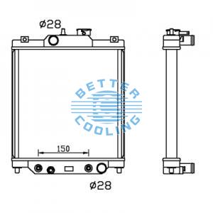 All Aluminum Radiator For Mitsubishi  Dpi: