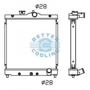 All Aluminum Radiator For Tug Airport Tow Tractor Dpi: