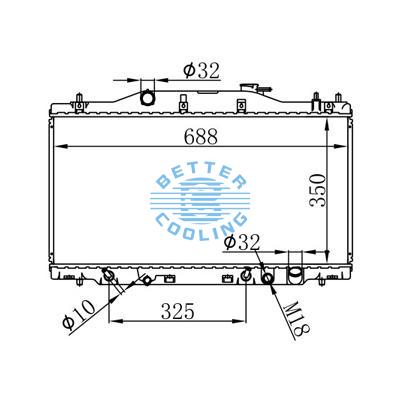 All Aluminum Radiator For Acura Acura Rsx 02-06 Dpi:2412