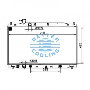 All Aluminum Radiator For Isuzu Light Truck  Mt Dpi:
