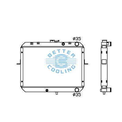 All Aluminum Radiator For Mazda Pickup/2200 Diesel  Mt Dpi: