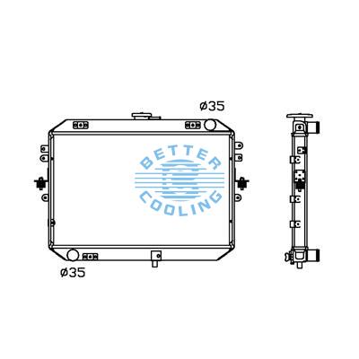 All Aluminum Radiator For Mazda Pickup/2200 Petrol  Mt Dpi: