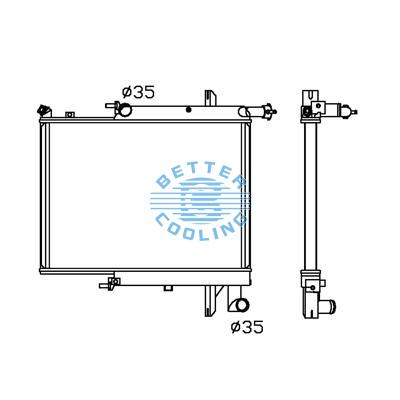 All Aluminum Radiator For Mazda B2500 Pickup Dpi:
