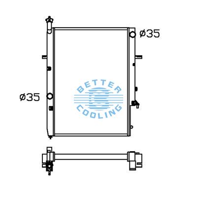All Aluminum Radiator For Mazda B2500 Pickup Dpi: