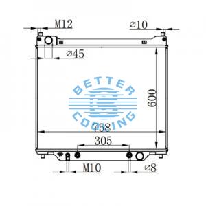 All Aluminum Radiator For Isuzu Light Truck  Mt Dpi: