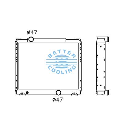 All Aluminum Radiator For Mitsubishi Bus/canter/rosa Mt Dpi: