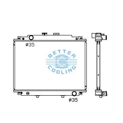 All Aluminum Radiator For Mitsubishi Van Dpi:67034