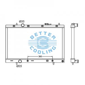 All Aluminum Radiator For Honda Fit/jazz Dpi: