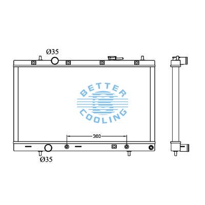 All Aluminum Radiator For Mitsubishi  Dpi: