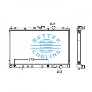 All Aluminum Radiator For Ford Falcon Xw/xy  Windosr V8 Mt Dpi:
