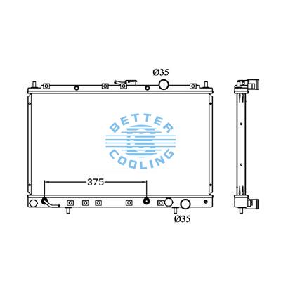 All Aluminum Radiator For Mitsubishi Rxpo/chariot  At Dpi:1736