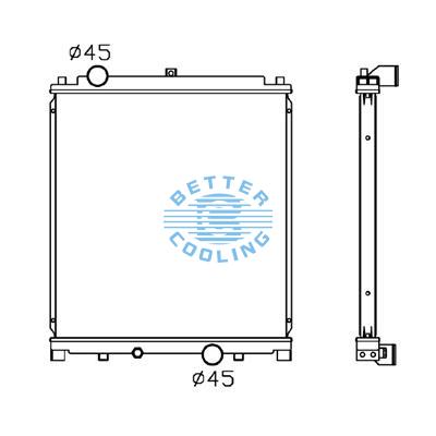 All Aluminum Radiator For Mitsubishi Mitsubishi Mt Dpi:
