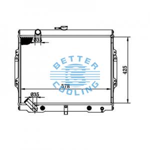 All Aluminum Radiator For Isuzu Light Truck  Mt Dpi: