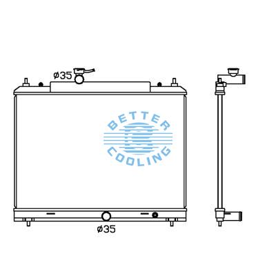 All Aluminum Radiator For Nissan Serena   Mt Dpi: