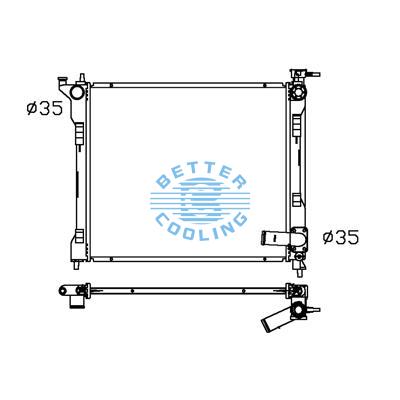 All Aluminum Radiator For Nissan Lafesta  Mt Dpi: