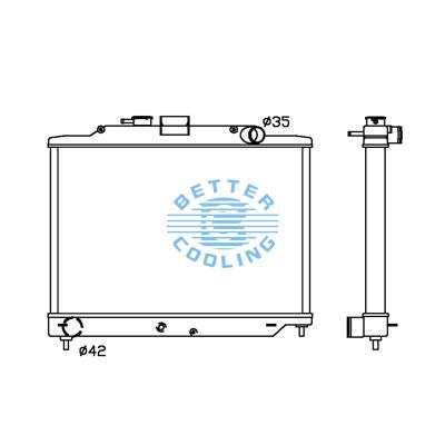 All Aluminum Radiator For Nissan Van  Mt Dpi: