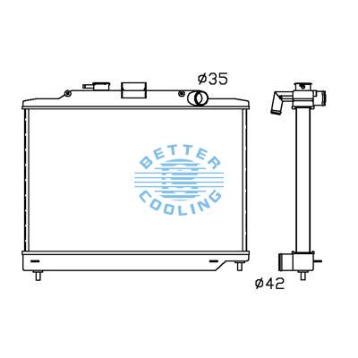 All Aluminum Radiator For Nissan Van  Mt Dpi: