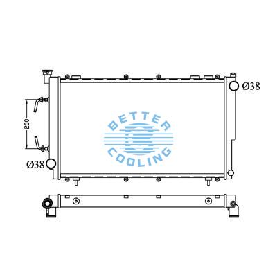 All Aluminum Radiator For Subaru Legacy  2.4l  At Dpi:1183