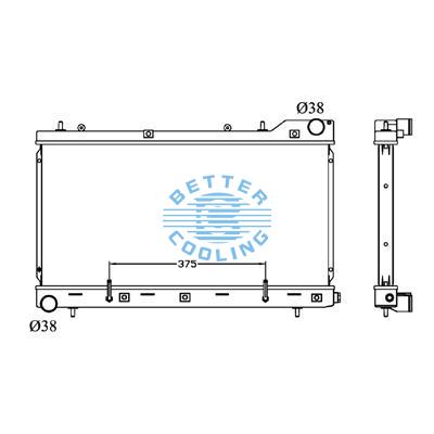 All Aluminum Radiator For Subaru Forester  At Dpi:
