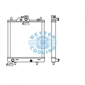 All Aluminum Radiator For Mazda Pickup/2200 Petrol  Mt Dpi: