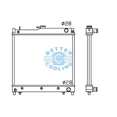 All Aluminum Radiator For Suzuki Jimmy   Mt Dpi: