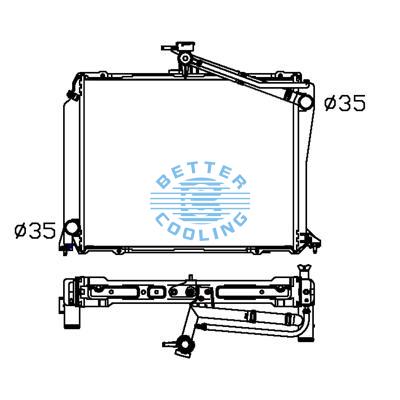 All Aluminum Radiator For Toyota Hiace  Mt Dpi: