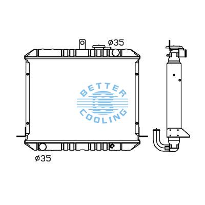 All Aluminum Radiator For Toyota 2y  Mt Dpi: