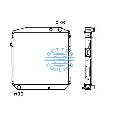 All Aluminum Radiator For Toyota Coaster   Mt Dpi: