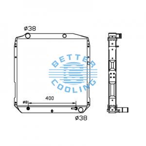 All Aluminum Radiator For Av Agricultural Vehicles Dpi: