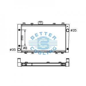 All Aluminum Radiator For Av Agricultural Vehicles Dpi: