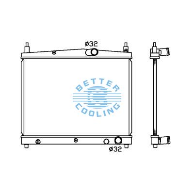 All Aluminum Radiator For Toyota Vite  Mt Dpi: