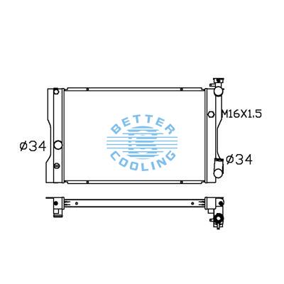 All Aluminum Radiator For Toyota Corolla (th)  Mt Dpi: