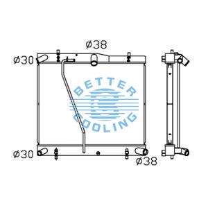 All Aluminum Radiator For Mitsubishi  Dpi:
