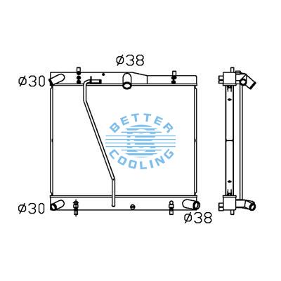 All Aluminum Radiator For Toyota Hiace  D  Mt Dpi: