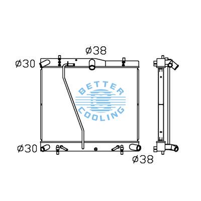 All Aluminum Radiator For Toyota Hiace  D  At Dpi: