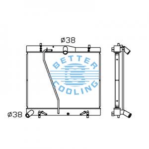 All Aluminum Radiator For Toyota Ty Prius 1.5l   Mt Dpi:2758