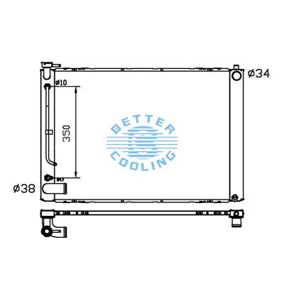 All Aluminum Radiator For Toyota Rx330 Dpi:2688