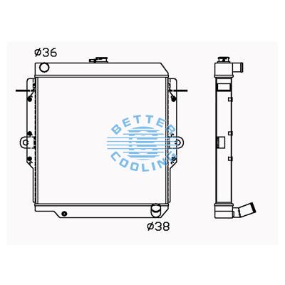 All Aluminum Radiator For Toyota Toyota  Mt Dpi: