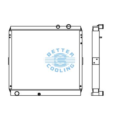 All Aluminum Radiator For Toyota Coaster  Mt Dpi: