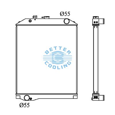 All Aluminum Radiator For Hino Ranger Mt Dpi: