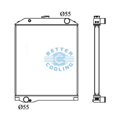 All Aluminum Radiator For Hino Ranger Mt Dpi: